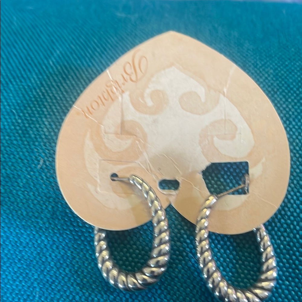 Silver Twisted Hoop Earrings